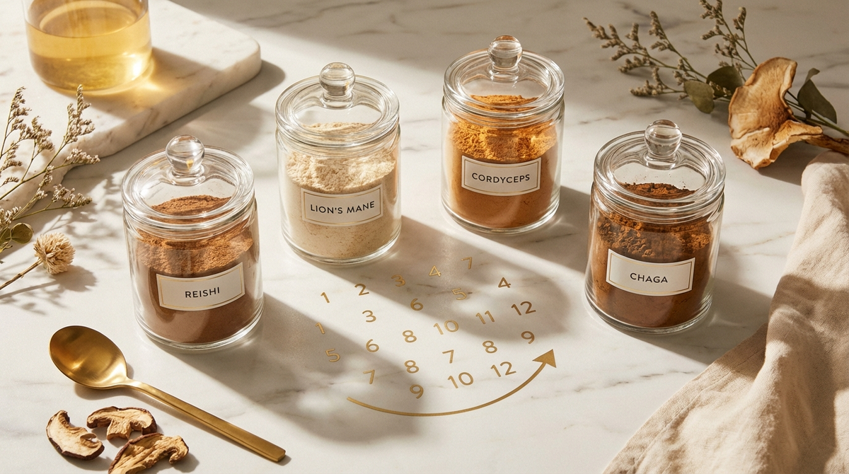 Timeline des effets des champignons adaptogènes - SporeLife