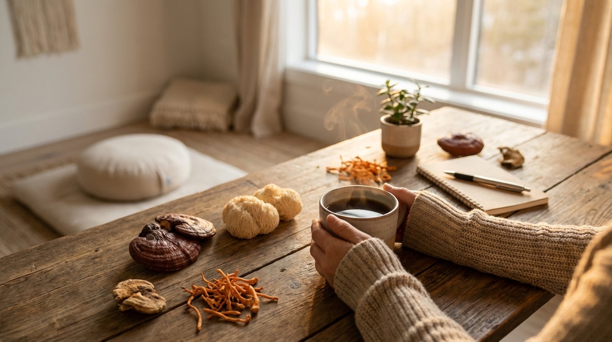 Champignons adaptogènes et burnout : récupération mentale naturelle