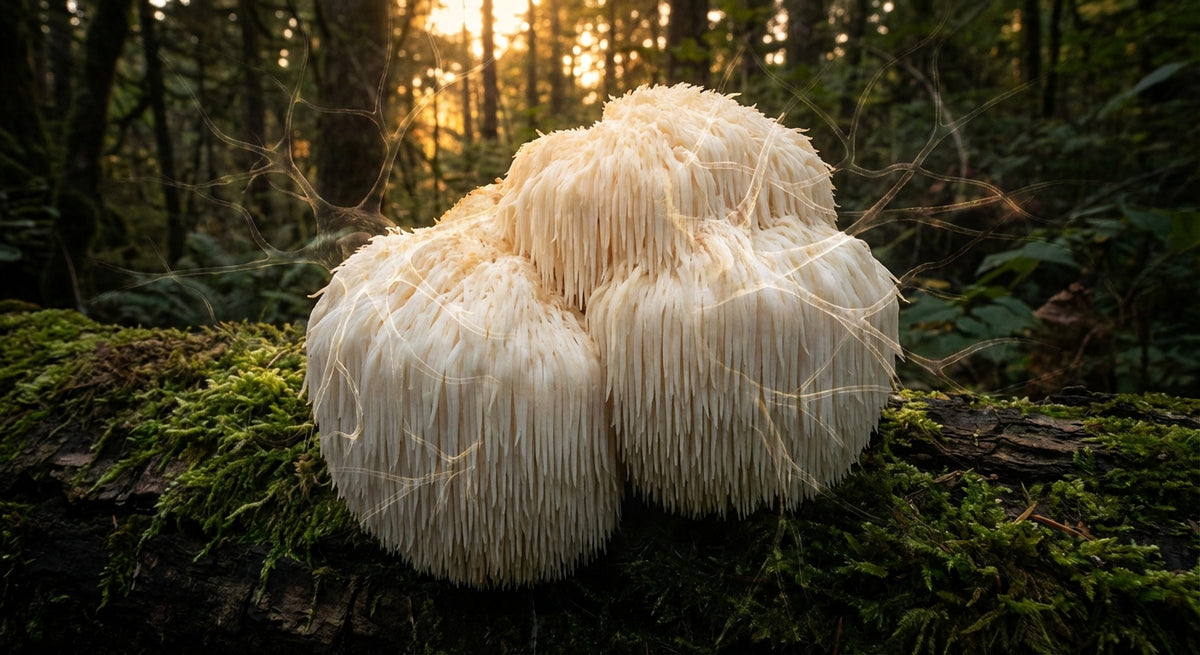 Lion's Mane Hericium erinaceus champignon adaptogène nootropique naturel