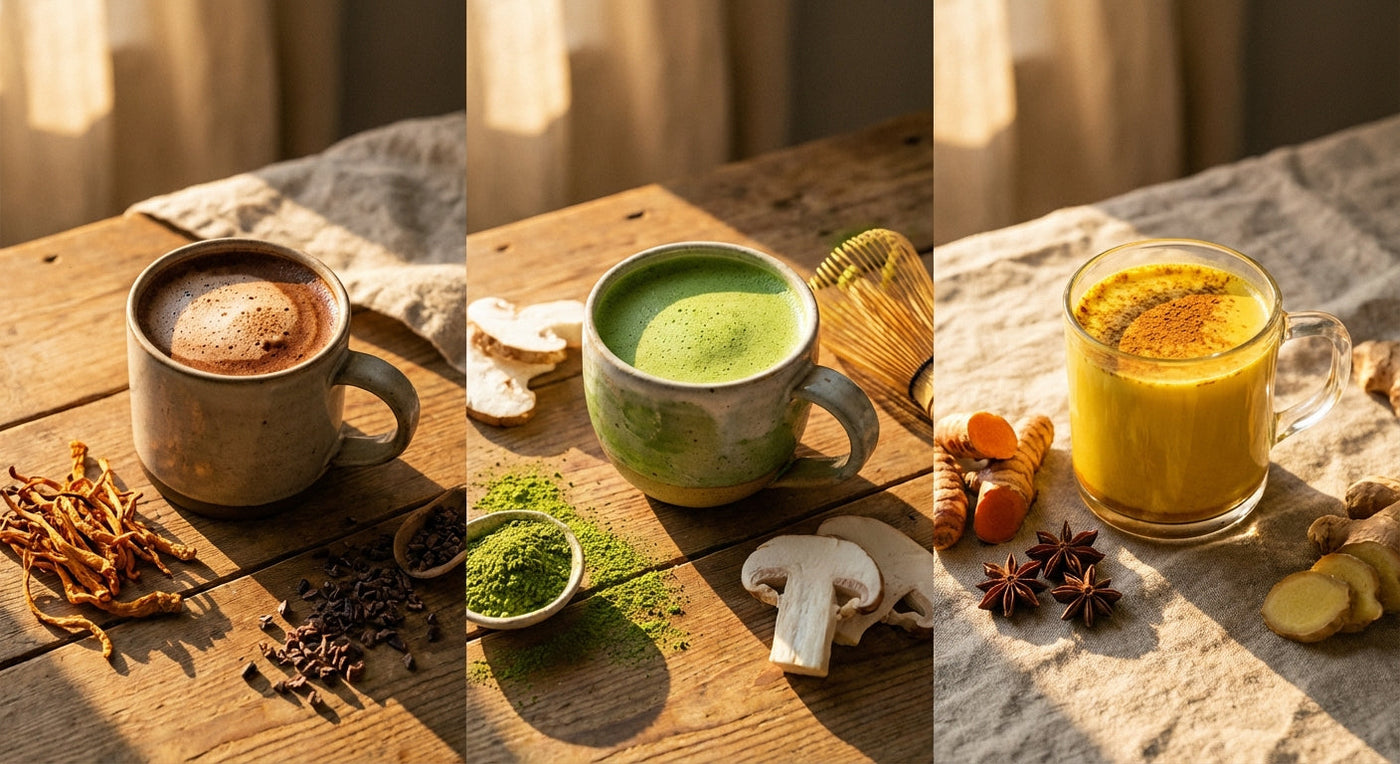 Routine adaptogène du matin : 3 boissons pour démarrer la journée | SporeLife