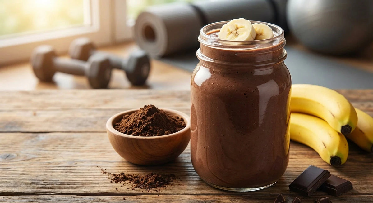 Smoothie Cordyceps banane cacao : énergie naturelle avant le sport | SporeLife