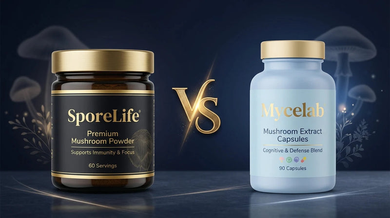 SporeLife vs Mycelab : quel labo de champignons adaptogenes choisir ?