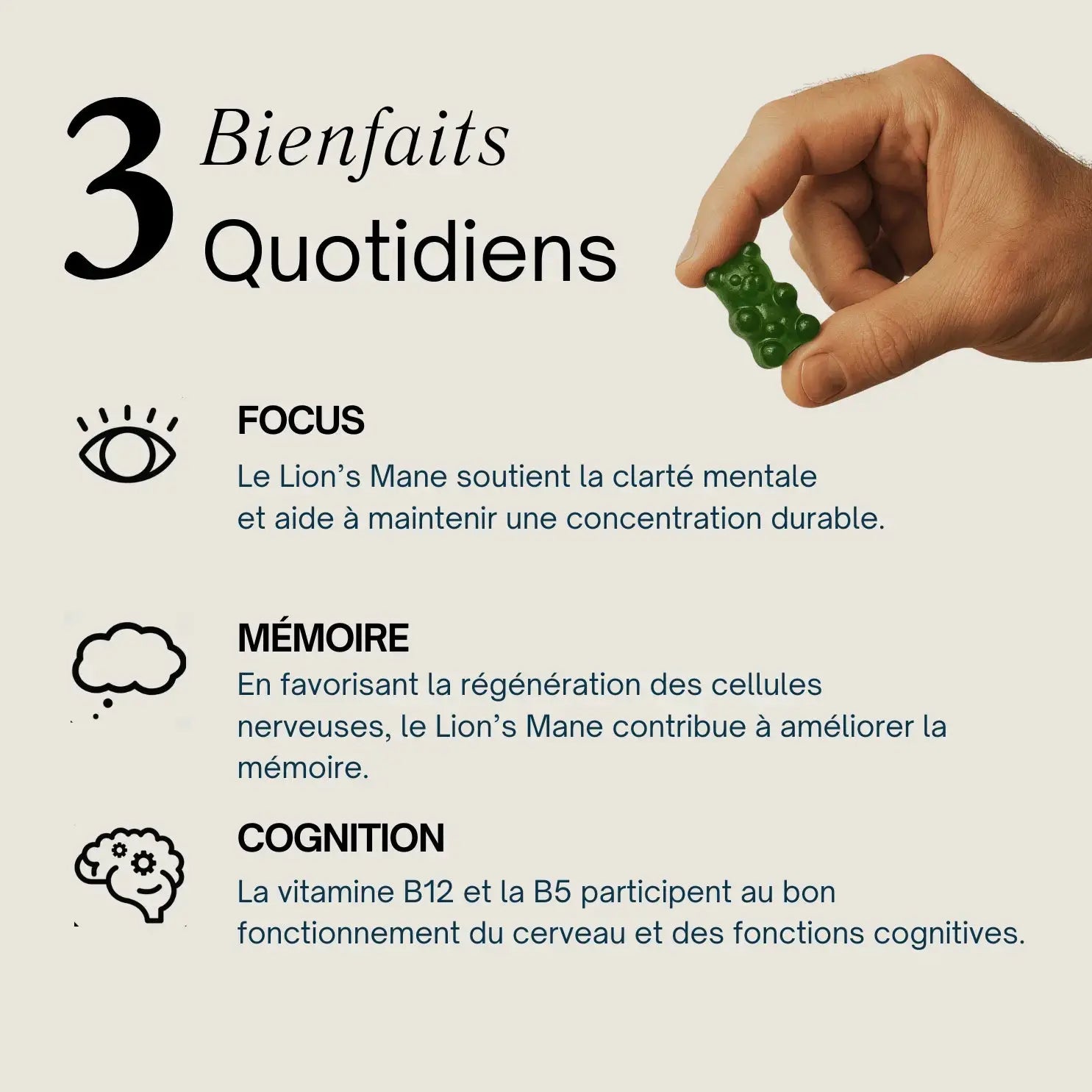 Gummies au Lion's Mane  •  FOCUS+ SporeLife