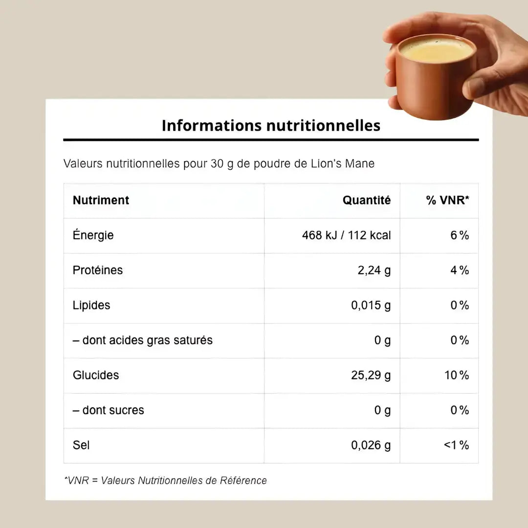 Lion’s Mane en poudre – Extrait 15:1 SporeLife