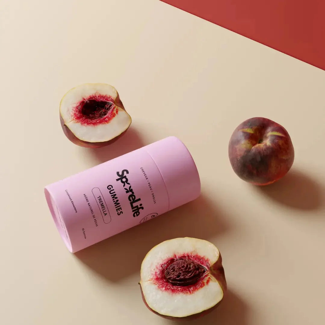 Gummies beauté Tremella SporeLife - complément naturel saveur pêche