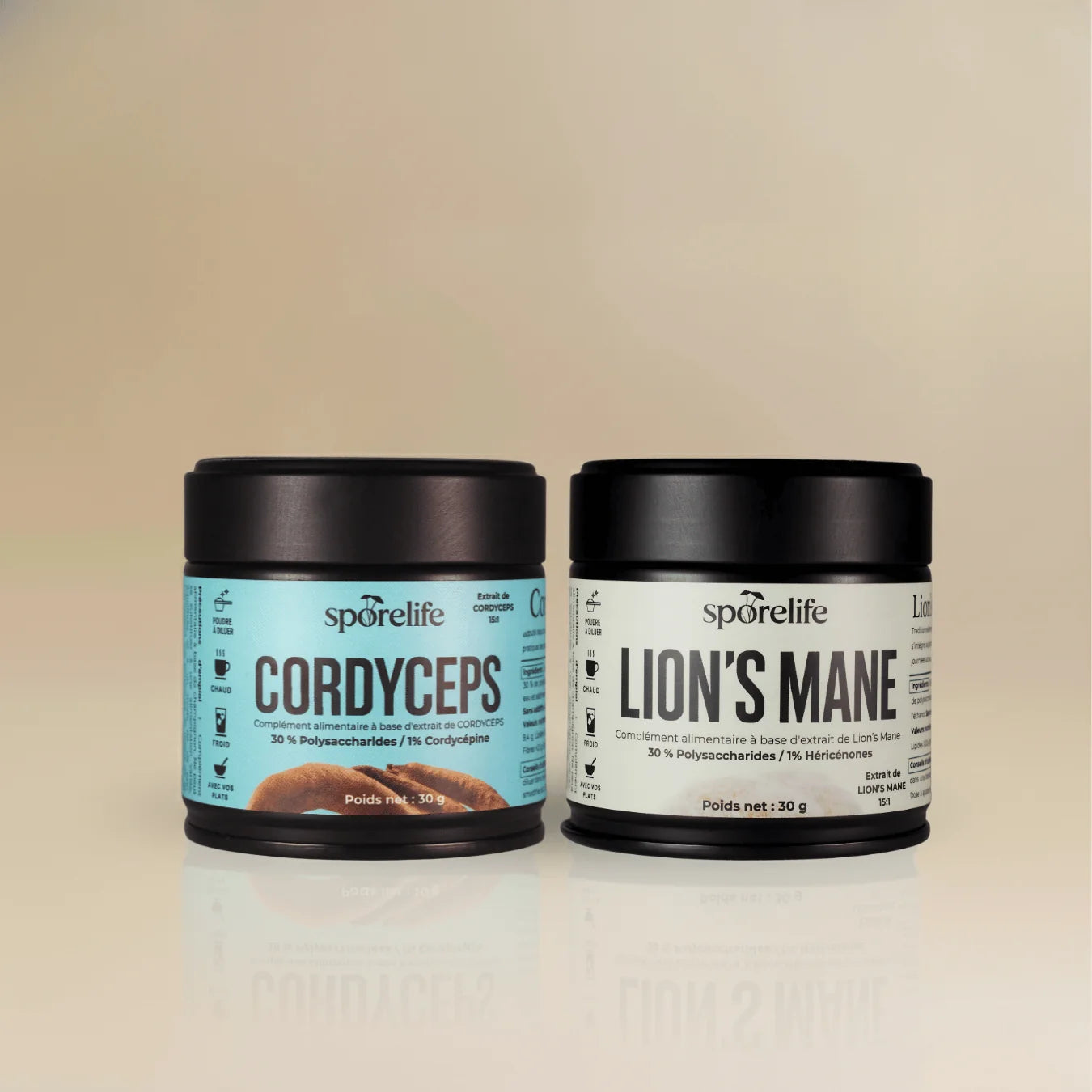 Pack Entrepreneur SporeLife - duo Cordyceps et Lion's Mane énergie et concentration